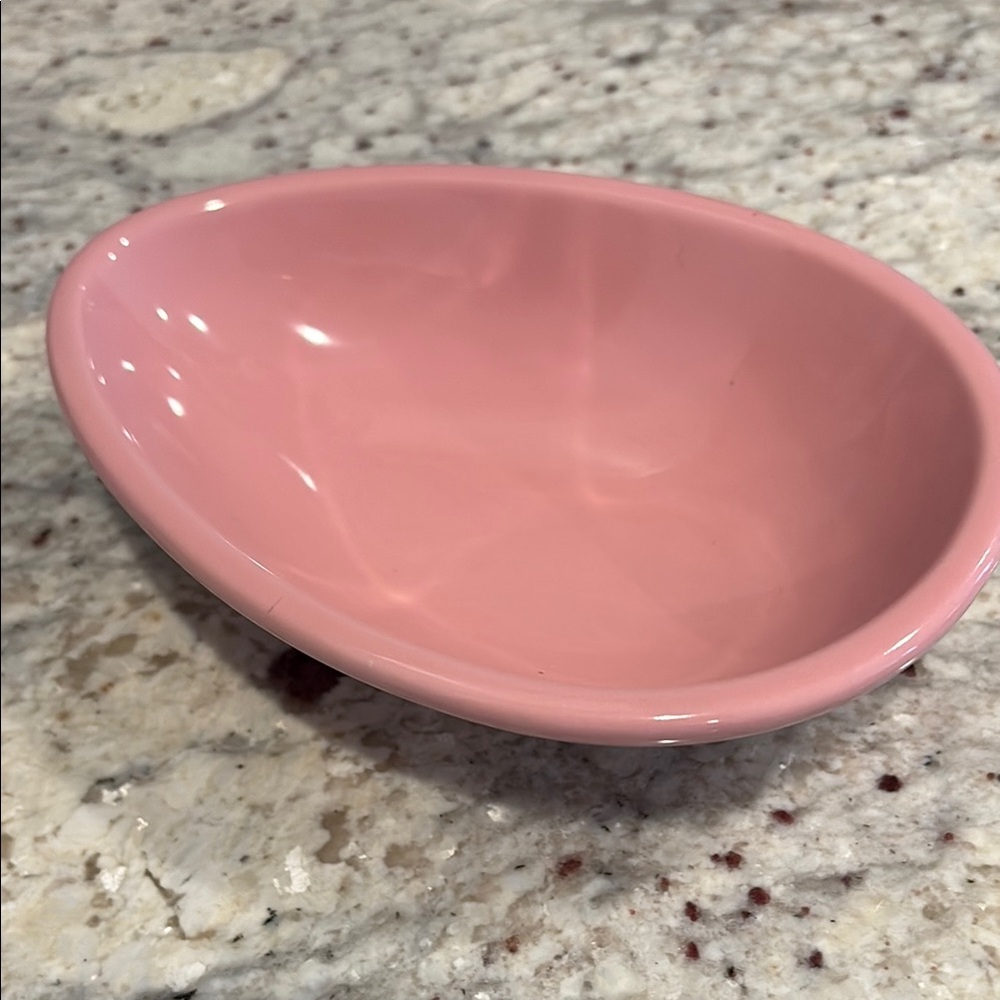 Pink Oval Ceramic Dish